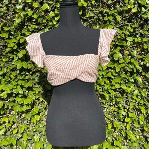 Revolve x Michael Costello striped crop top